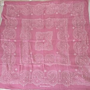 Givenchy Logo Print Pink Scarf